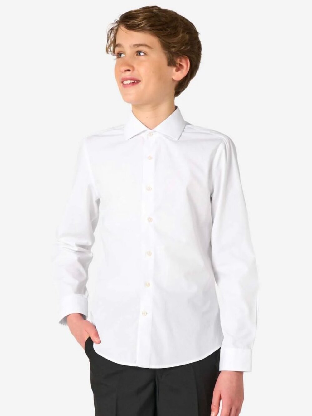 LIKE NEW: Opposuits Boys White Knight Dress Shirt: Boys Size 8Y